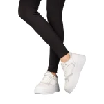 Pantofi sport dama albi din piele ecologica Medar