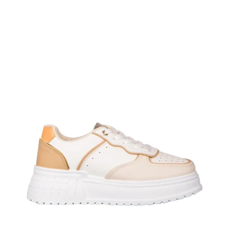 Pantofi sport dama bej din piele ecologica Orozo