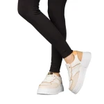 Pantofi sport dama bej din piele ecologica Orozo