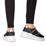 Pantofi sport dama negri din piele ecologica Orozo