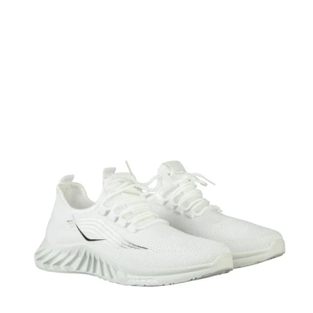 Pantofi sport barbati albi din material textil Stroben