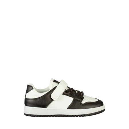 Pantofi sport copii negri din piele ecologica Alford