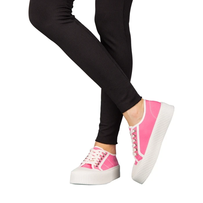 Tenisi dama roz din material textil Tranta