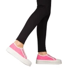 Tenisi dama roz din material textil Tranta