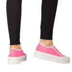 Tenisi dama roz din material textil Tranta