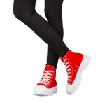 Tenisi dama rosii din material textil Roses