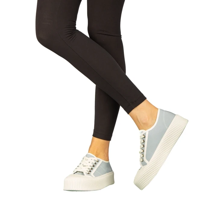 Tenisi dama albastri din material textil Tranta