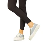 Tenisi dama albastri din material textil Tranta