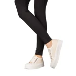 Tenisi dama bej din material textil Tranta