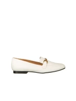 Mocasini dama albi din piele ecologica Dineb