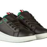 Pantofi sport copii negri din piele ecologica Floren