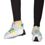 Pantofi sport dama albastri din piele ecologica si material textil Gingero