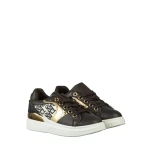 Pantofi sport copii negri din piele ecologica Denva