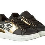 Pantofi sport copii negri din piele ecologica Denva