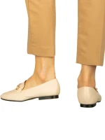 Mocasini dama bej din piele ecologica Namari