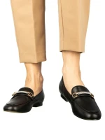 Mocasini dama negri din piele ecologica Namari