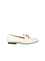 Mocasini dama albi din piele ecologica Hucci