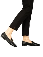 Mocasini dama negri din piele ecologica Hucci