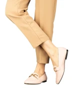 Mocasini dama roz din piele ecologica Hucci