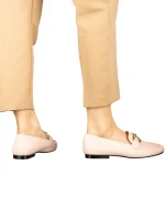 Mocasini dama roz din piele ecologica Hucci