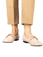 Mocasini dama roz din piele ecologica Hucci