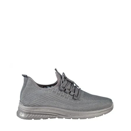 Pantofi sport barbati gri inchis din material textil Lugo