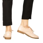 Pantofi dama casual fara toc din piele ecologica roz Bergo