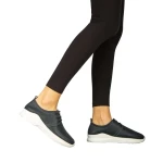 Pantofi dama casual fara toc din piele naturala albastri Dollan