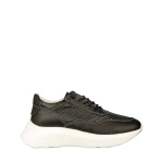 Pantofi dama casual fara toc din piele naturala negri Zevoma