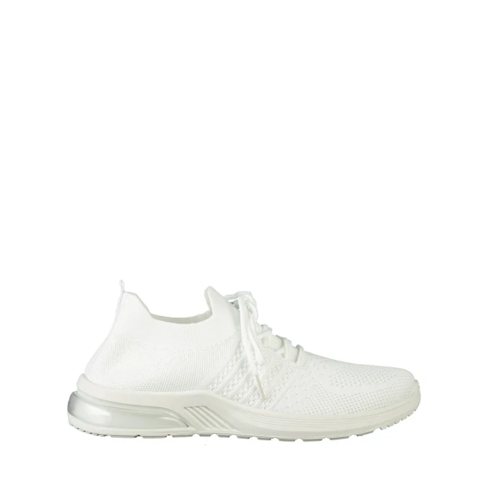 Pantofi sport dama albi din material textil Sprin