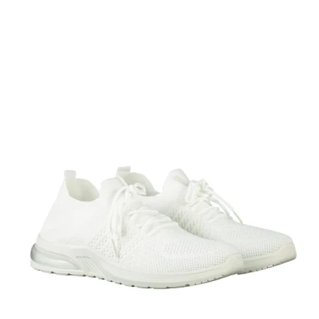Pantofi sport dama albi din material textil Sprin