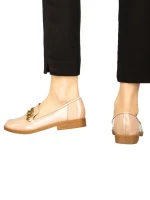 Mocasini dama roz din piele ecologica Sclini