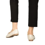 Mocasini dama bej din piele ecologica Neka