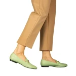 Mocasini dama verzi din piele ecologica Dineb