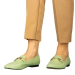 Mocasini dama verzi din piele ecologica Dineb