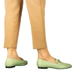 Mocasini dama verzi din piele ecologica Dineb