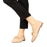 Mocasini dama roz din piele ecologica Neka