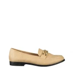 Mocasini dama bej din piele ecologica Laith