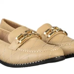 Mocasini dama bej din piele ecologica Laith