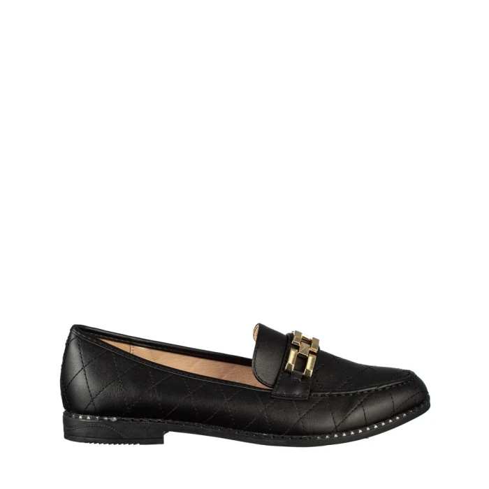 Mocasini dama negri din piele ecologica Laith