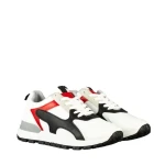 Pantofi sport barbati albi din piele ecologica si material textil Conaky