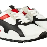 Pantofi sport barbati albi din piele ecologica si material textil Conaky