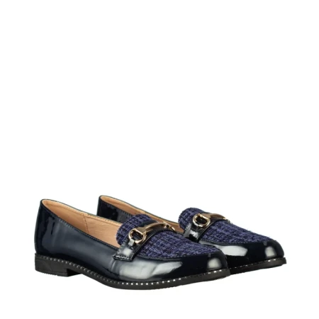 Mocasini dama albastri din piele ecologica Jazia