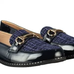 Mocasini dama albastri din piele ecologica Jazia