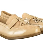 Mocasini dama bej din piele ecologica Simy