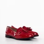 Mocasini dama rosii din piele ecologica Simy