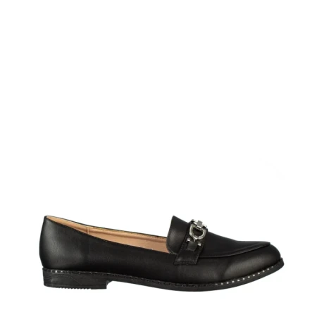 Mocasini dama negri din piele ecologica Hogan