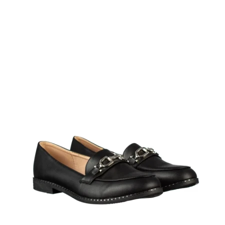 Mocasini dama negri din piele ecologica Hogan