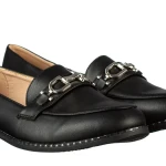 Mocasini dama negri din piele ecologica Hogan