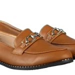 Mocasini dama camel din piele ecologica Hogan